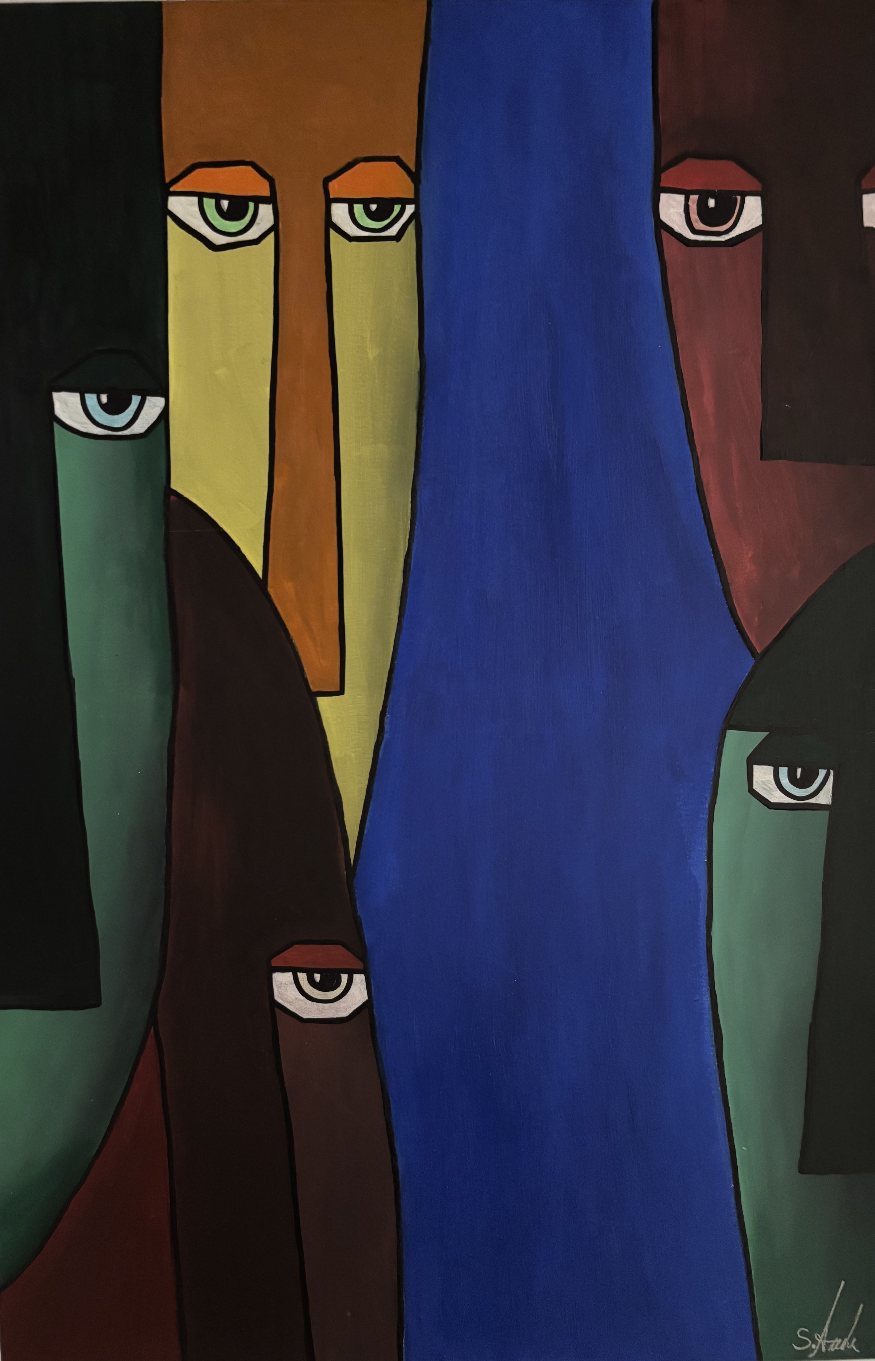 Abstract faces by Sami Azmeh