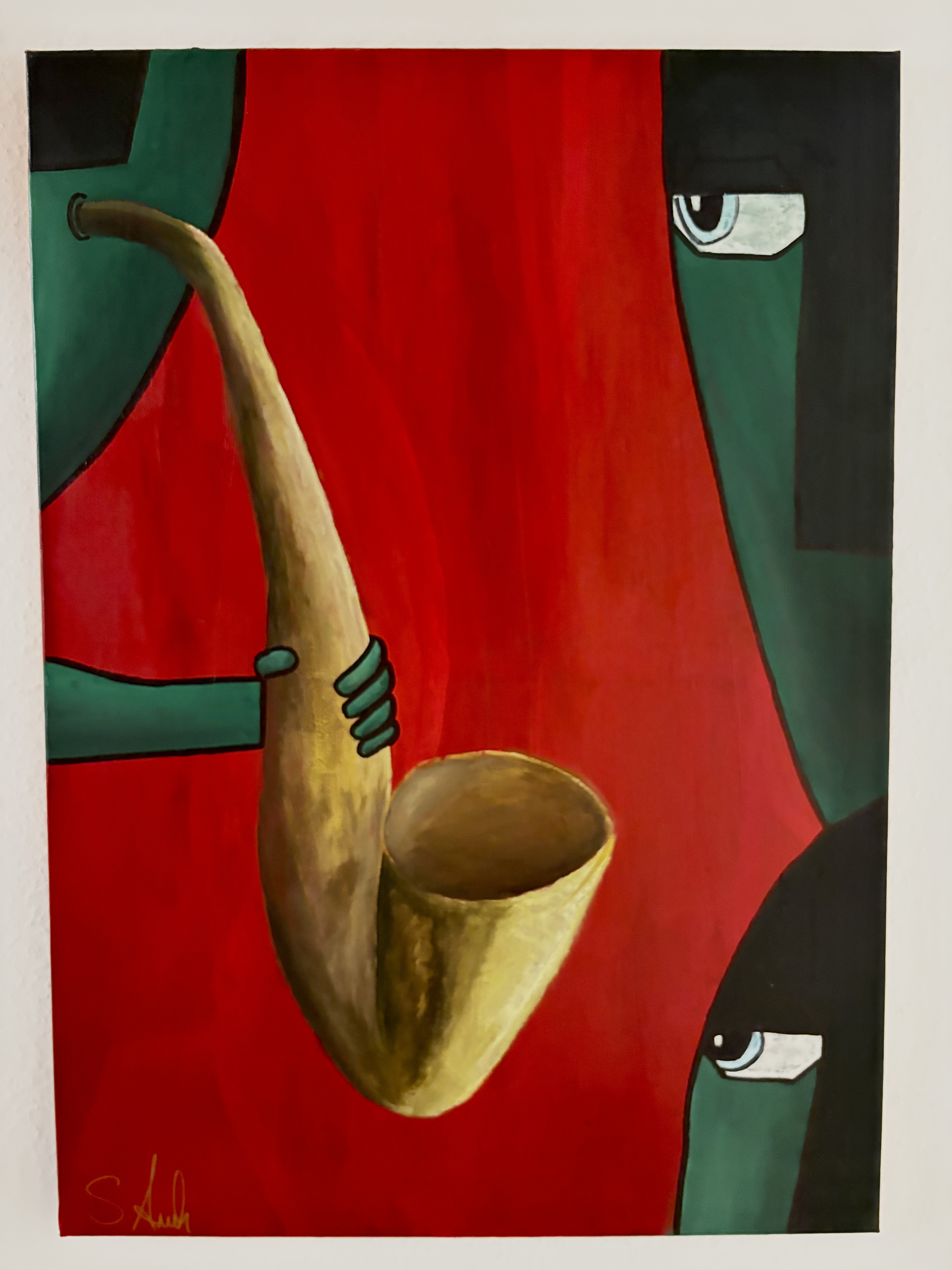 Golden horn artwork by Sami Azmeh