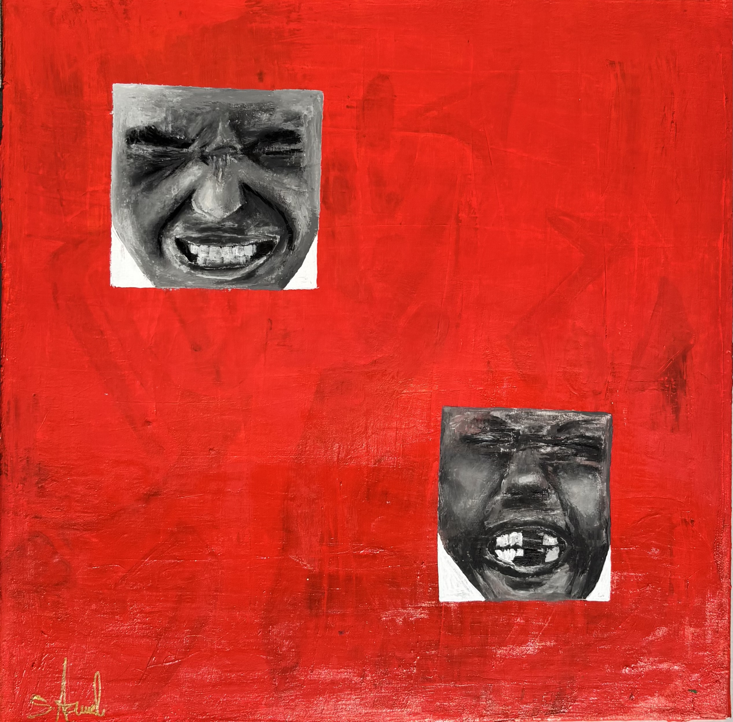 Red portraits by Sami Azmeh